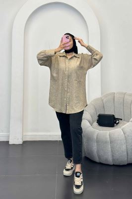 شومیز شانتون برفکی تک جیب