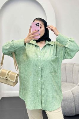 شومیز شانتون برفکی تک جیب