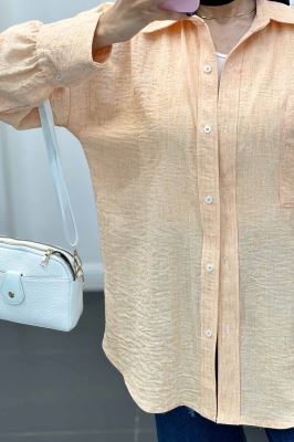 شومیز شانتون برفکی تک جیب