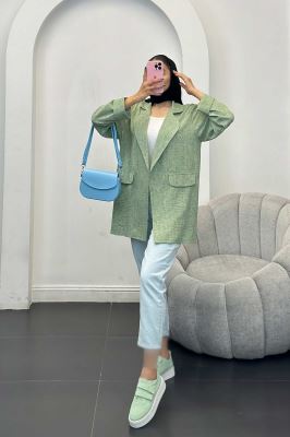 مانتو شانتون برفکی یقه ب ب