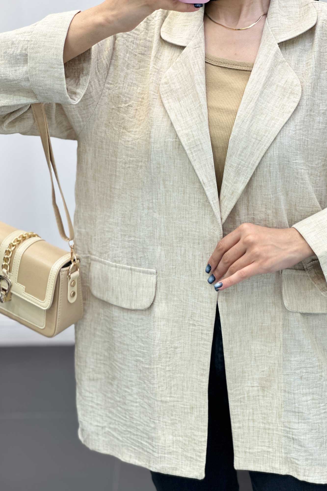 مانتو شانتون برفکی یقه ب ب