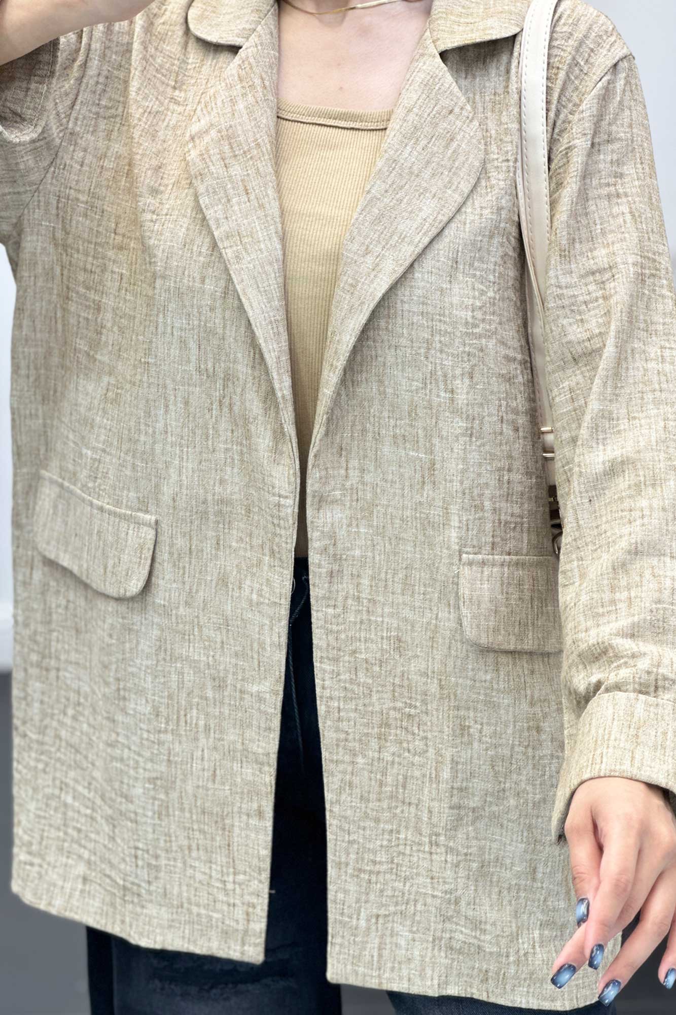 مانتو شانتون برفکی یقه ب ب