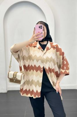 شومیز کراش جناقی آستین سه رب