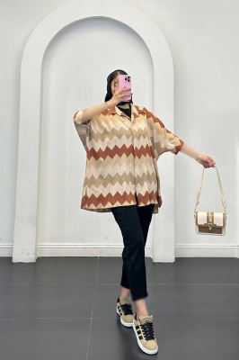 شومیز کراش جناقی آستین سه رب