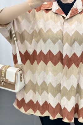 شومیز کراش جناقی آستین سه رب