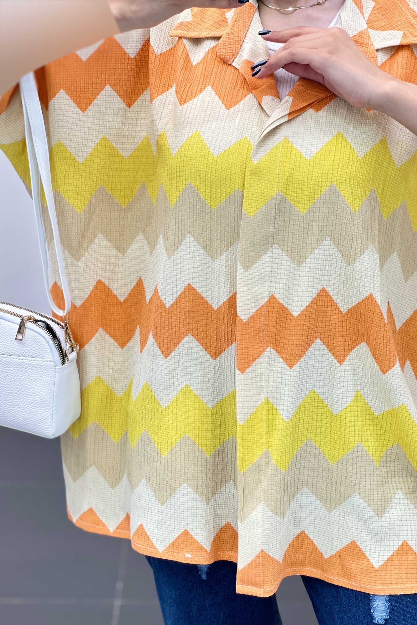 شومیز کراش جناقی آستین سه رب