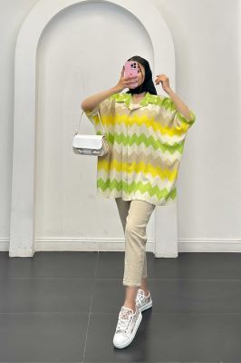 شومیز کراش جناقی آستین سه رب