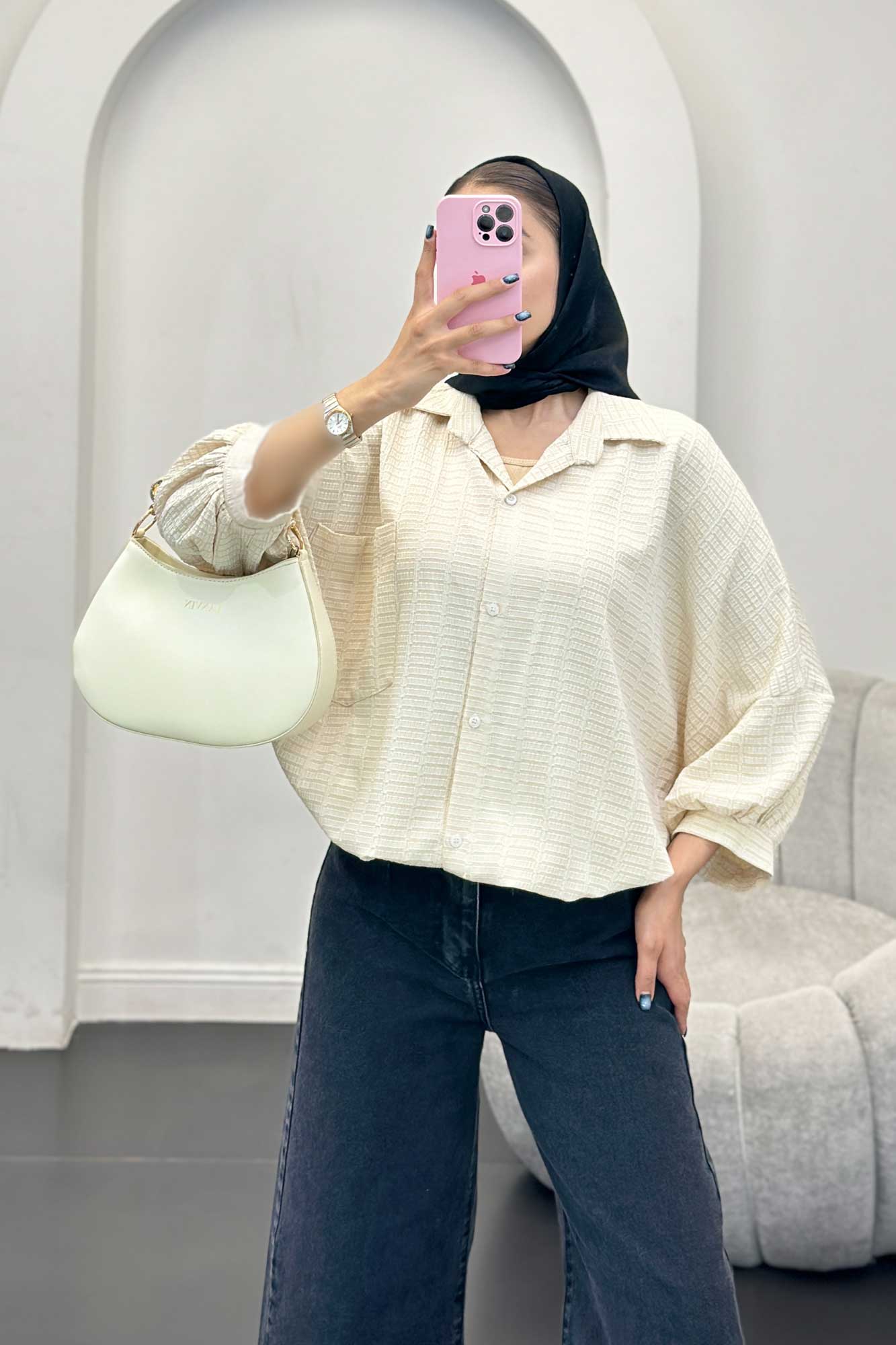 شومیز نوا پشت پیله منگوله دار