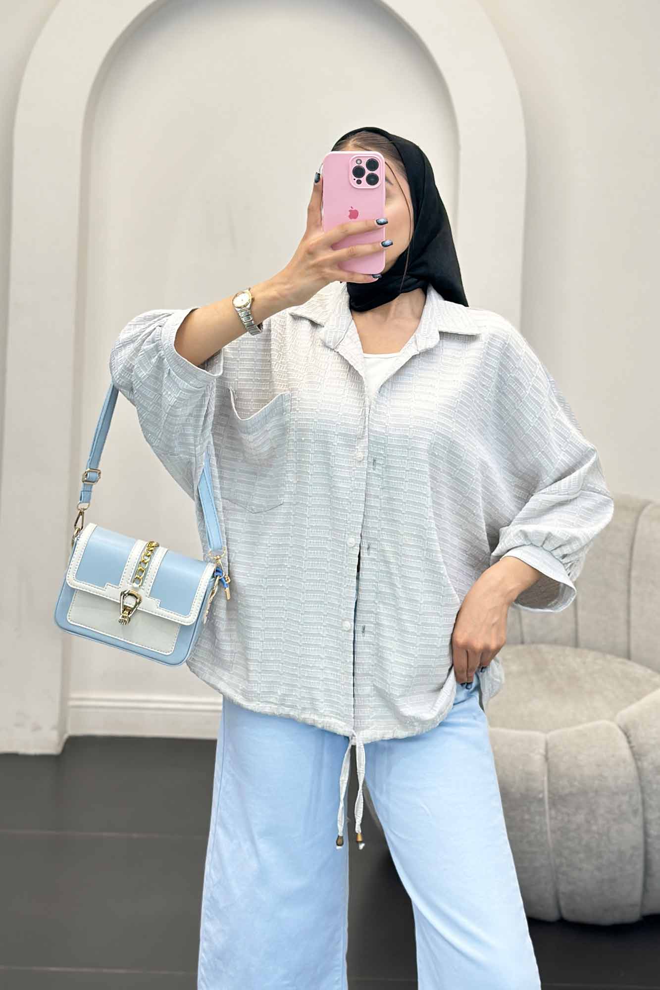 شومیز نوا پشت پیله منگوله دار