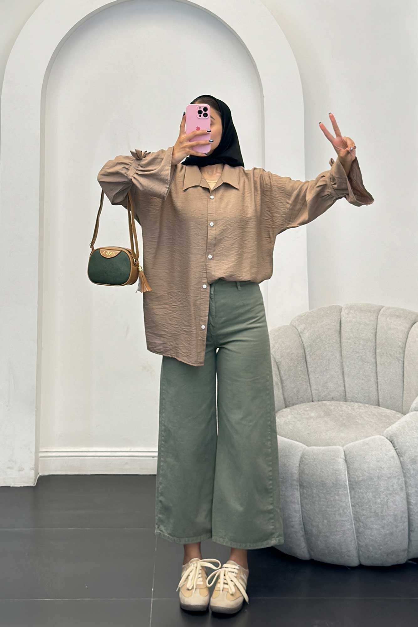 شومیز کرسپو آستین عروسکی