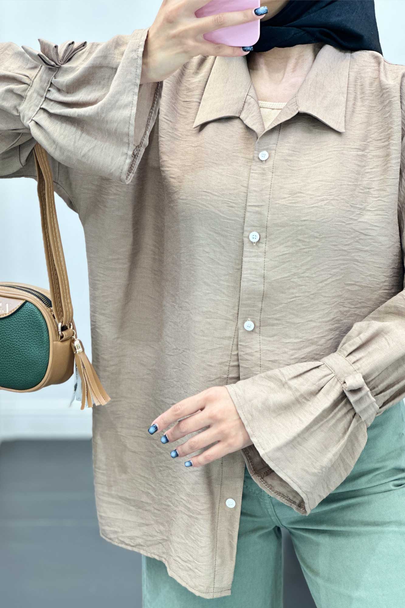 شومیز کرسپو آستین عروسکی