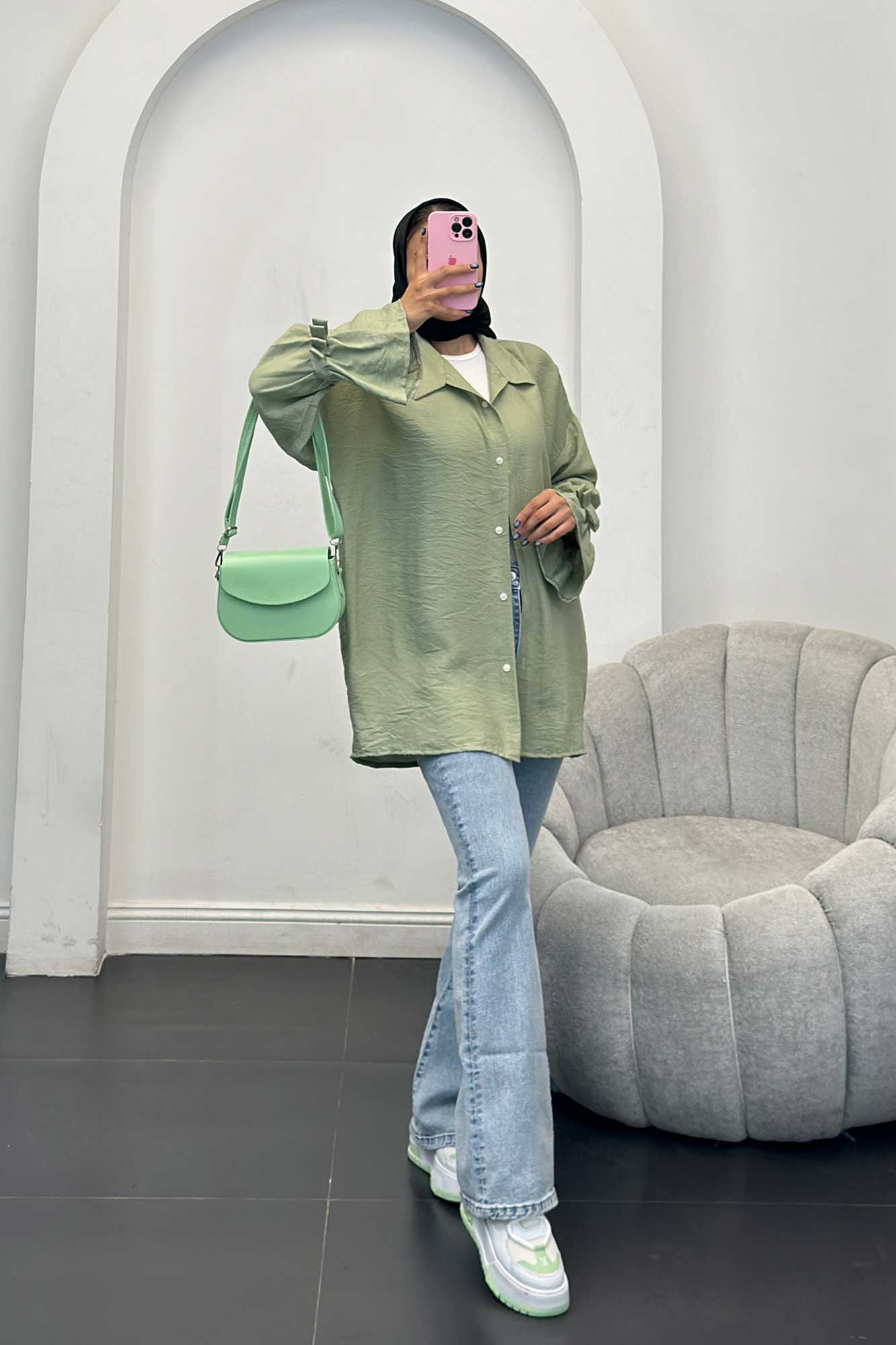 شومیز کرسپو آستین عروسکی