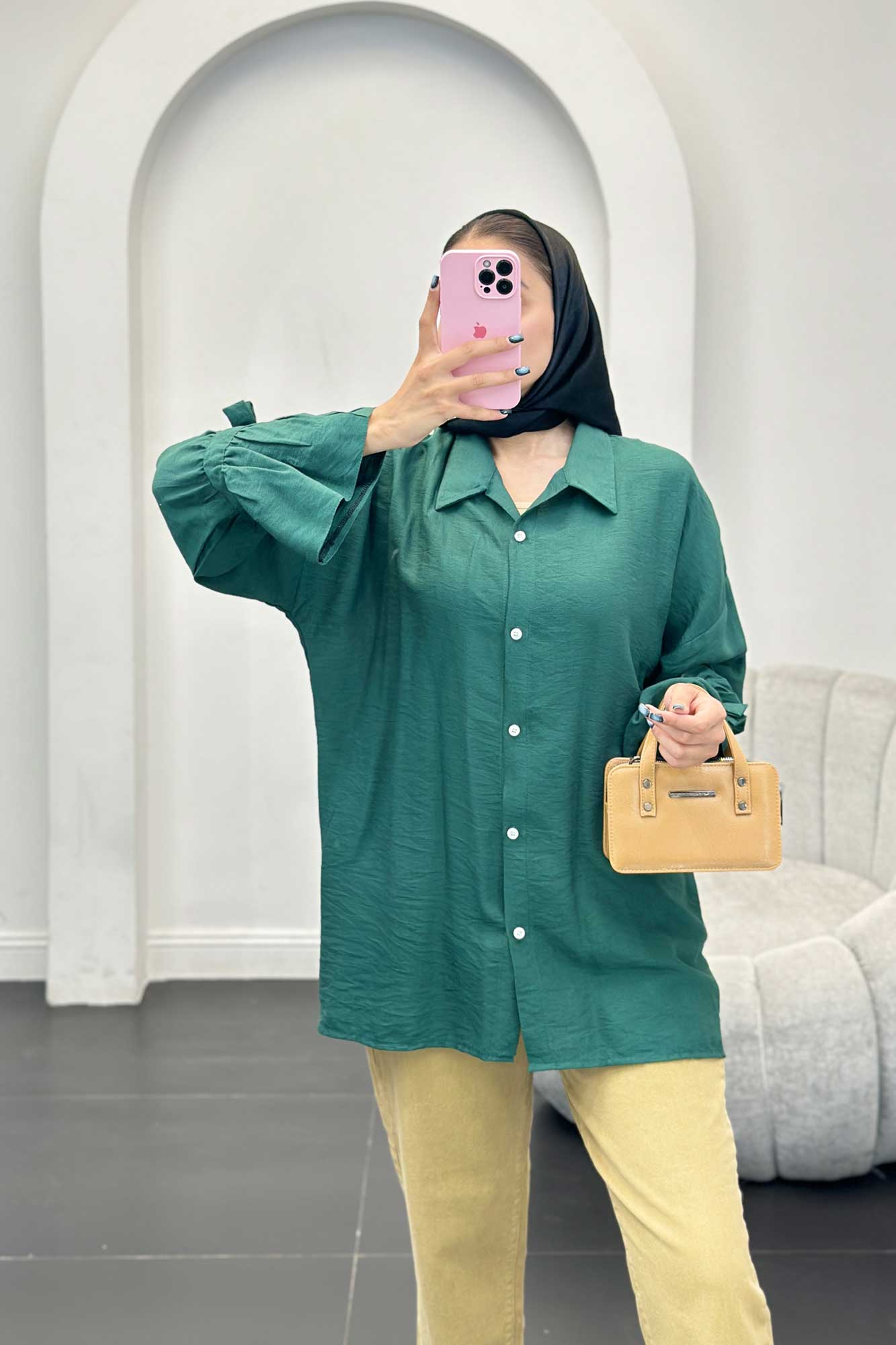 شومیز کرسپو آستین عروسکی