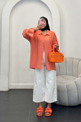 شومیز کرسپو آستین عروسکی