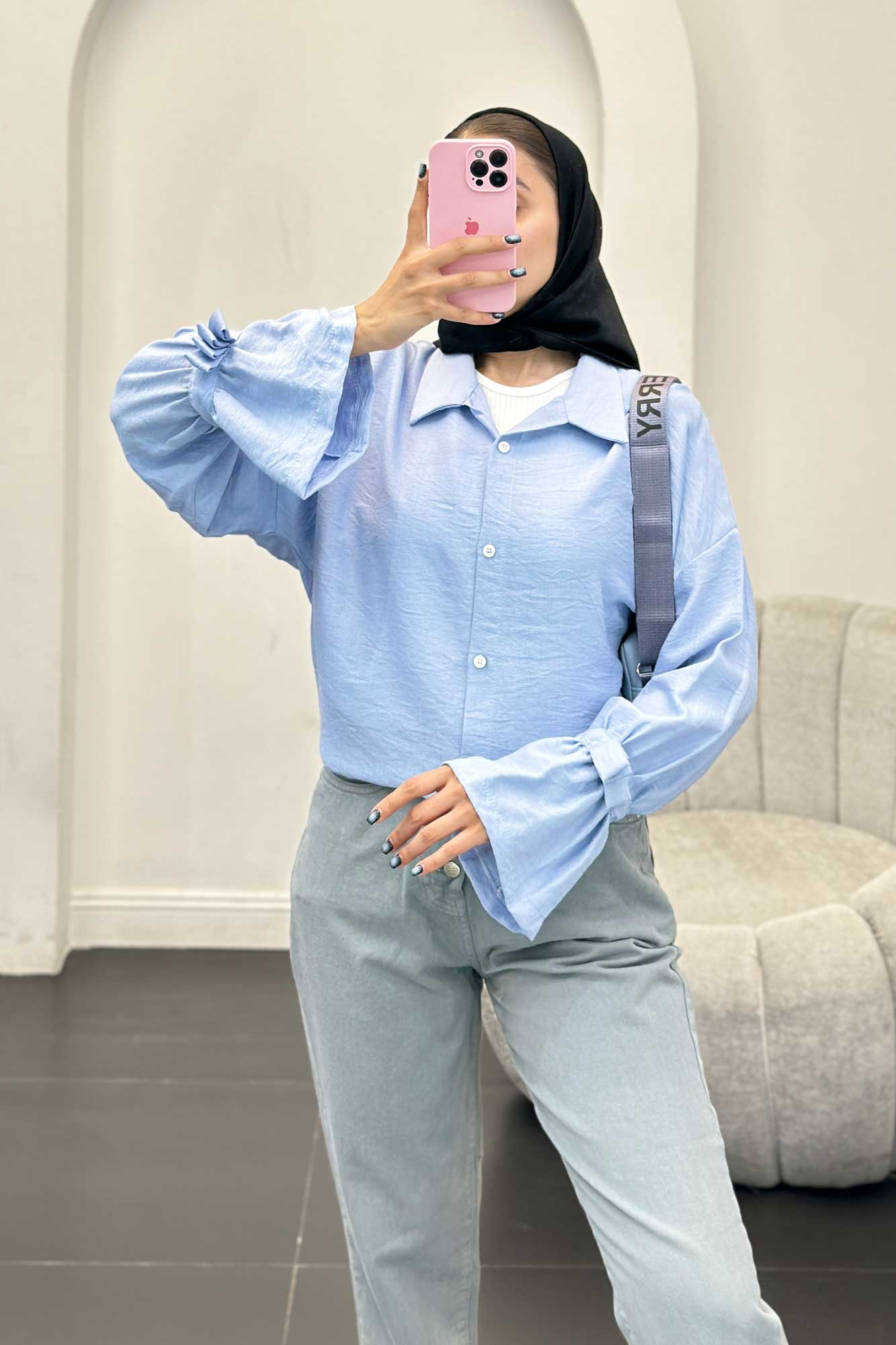 شومیز کرسپو آستین عروسکی