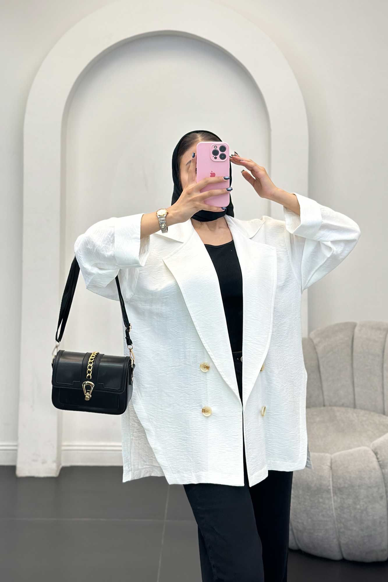 مانتو بابوس آستین پاکتی بغل چاکدار زیگما