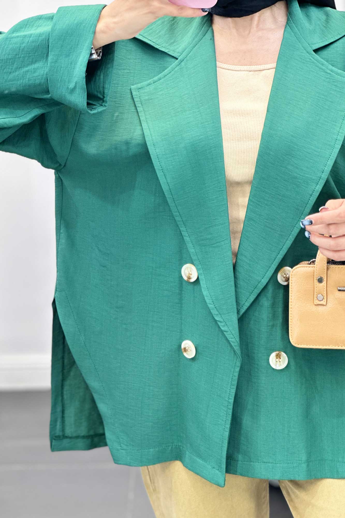 مانتو بابوس آستین پاکتی بغل چاکدار زیگما