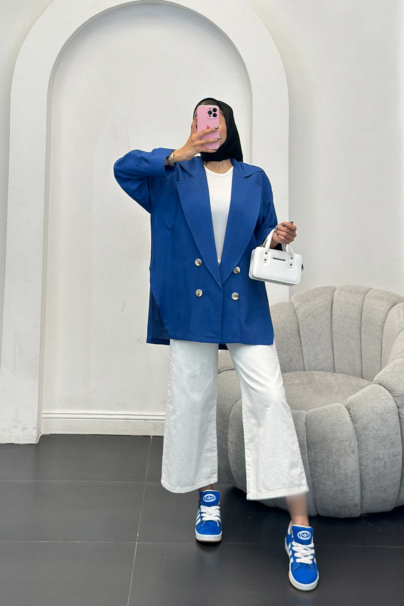 مانتو بابوس آستین پاکتی بغل چاکدار زیگما