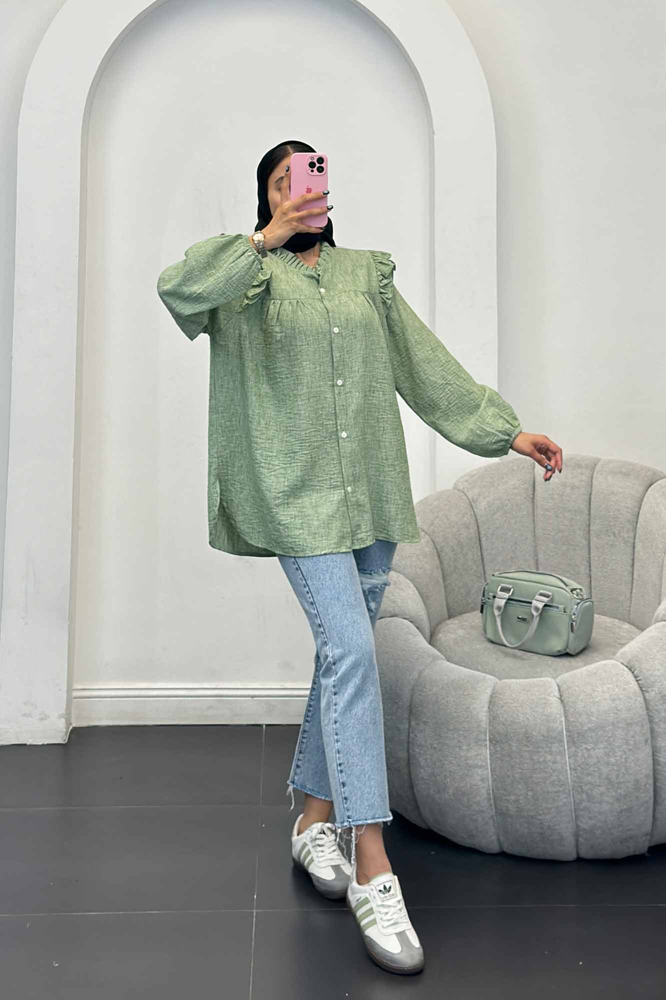 شومیز شانتون برفکی عروسکی