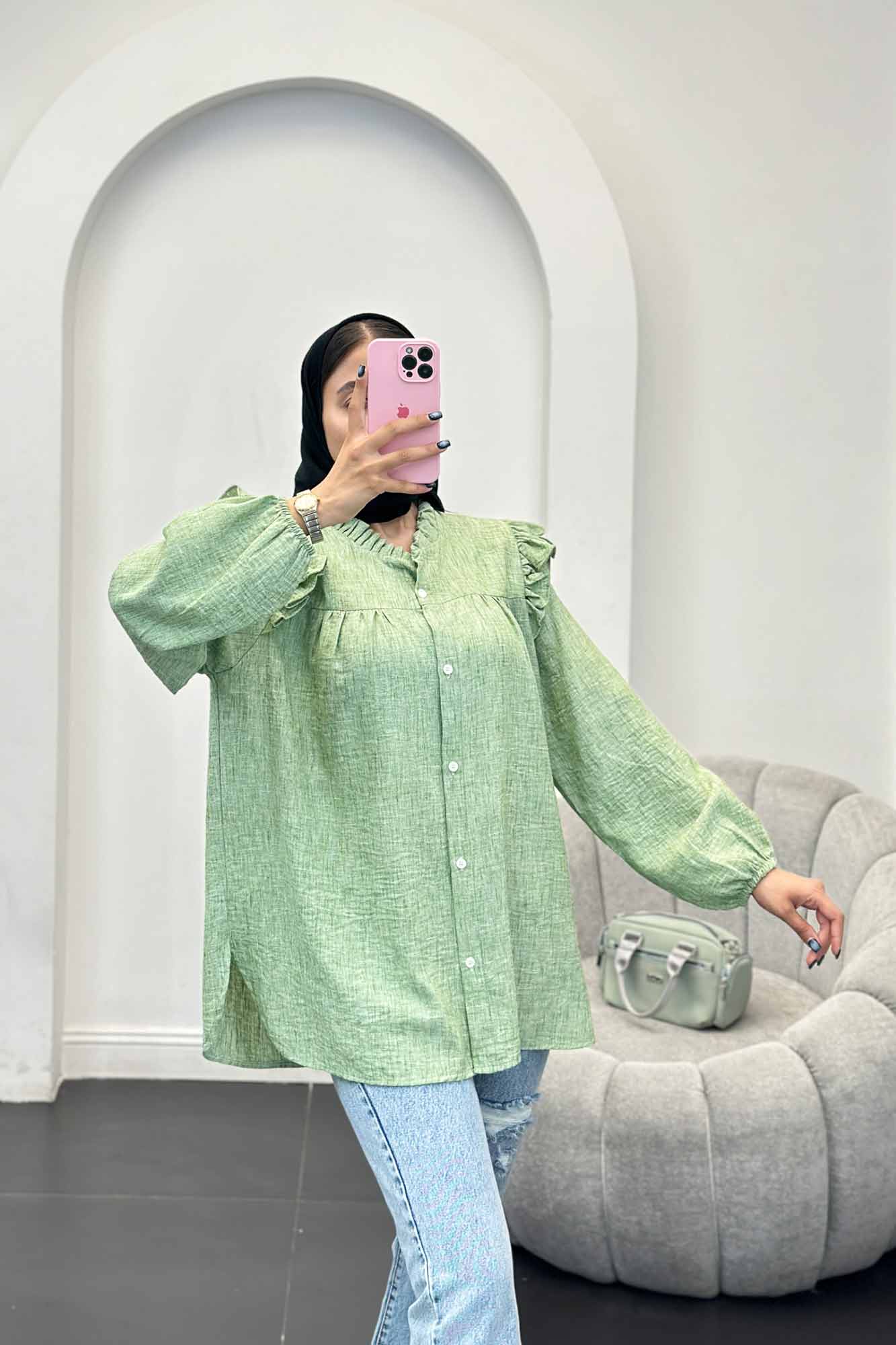 شومیز شانتون برفکی عروسکی