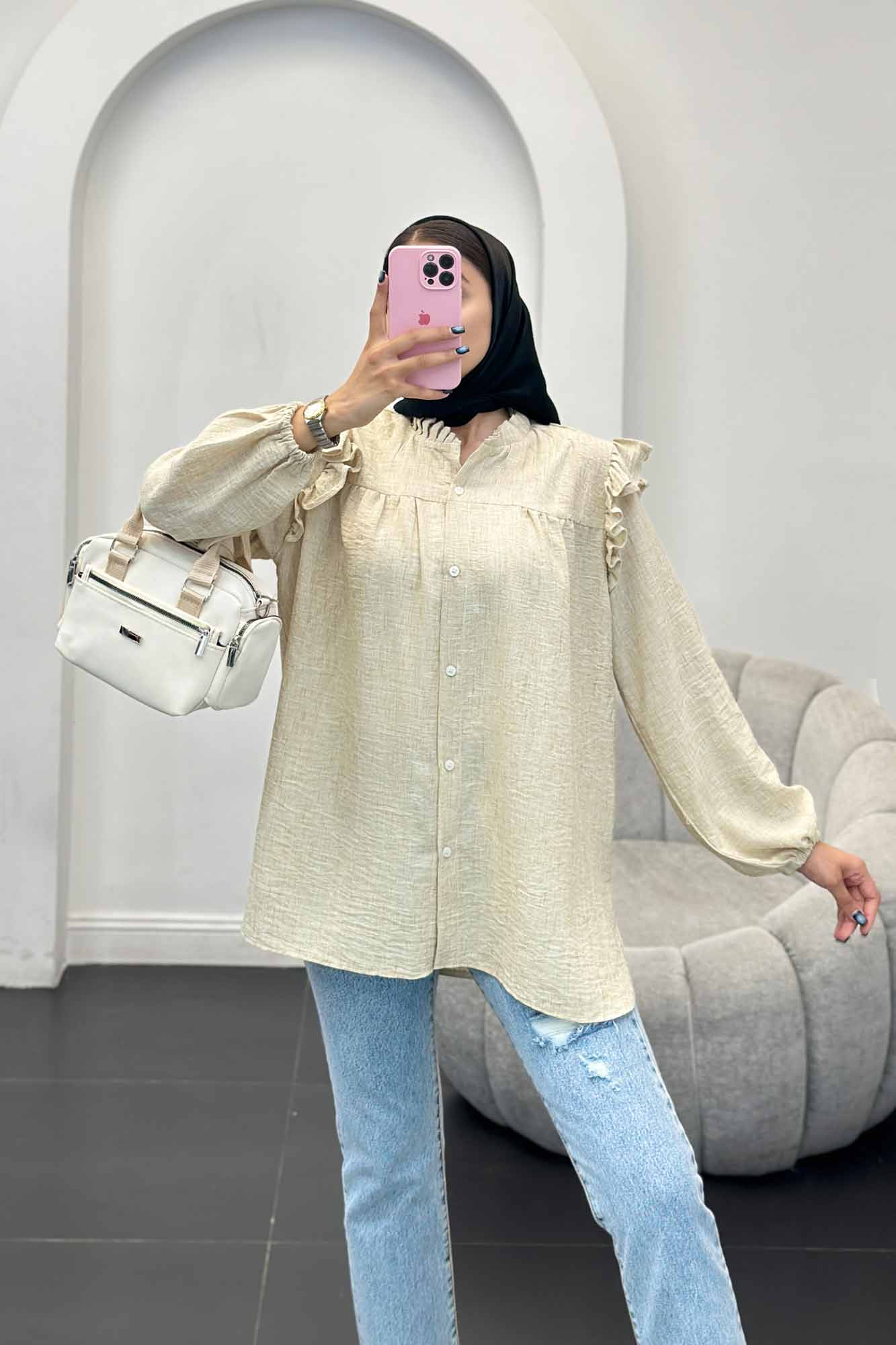 شومیز شانتون برفکی عروسکی