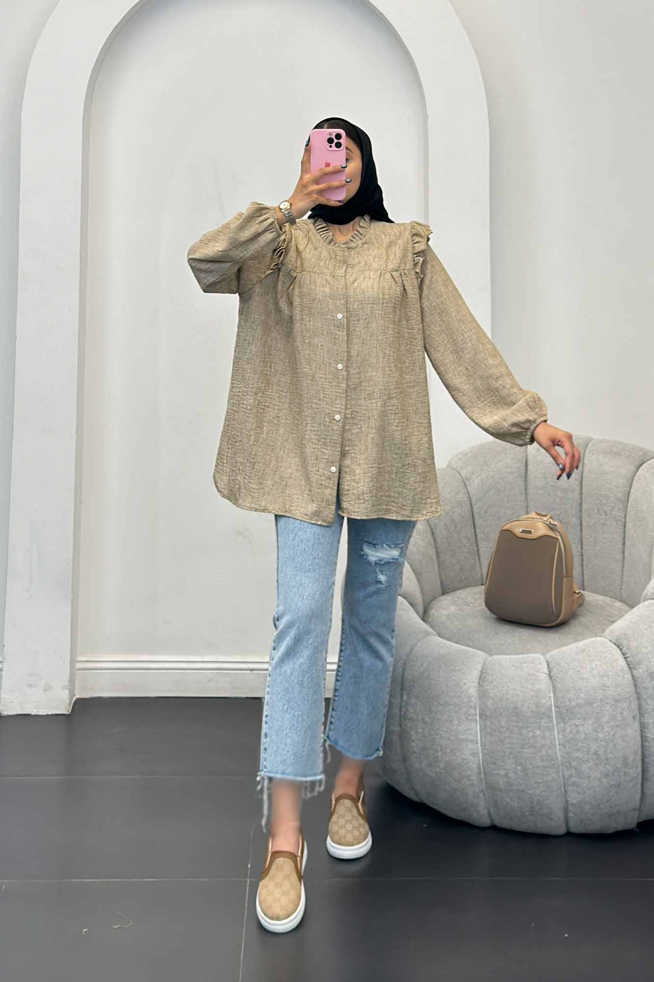 شومیز شانتون برفکی عروسکی