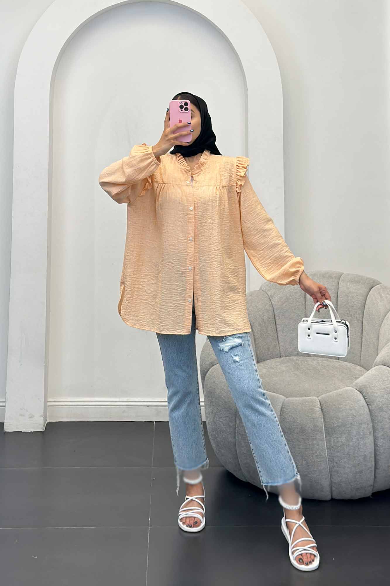 شومیز شانتون برفکی عروسکی