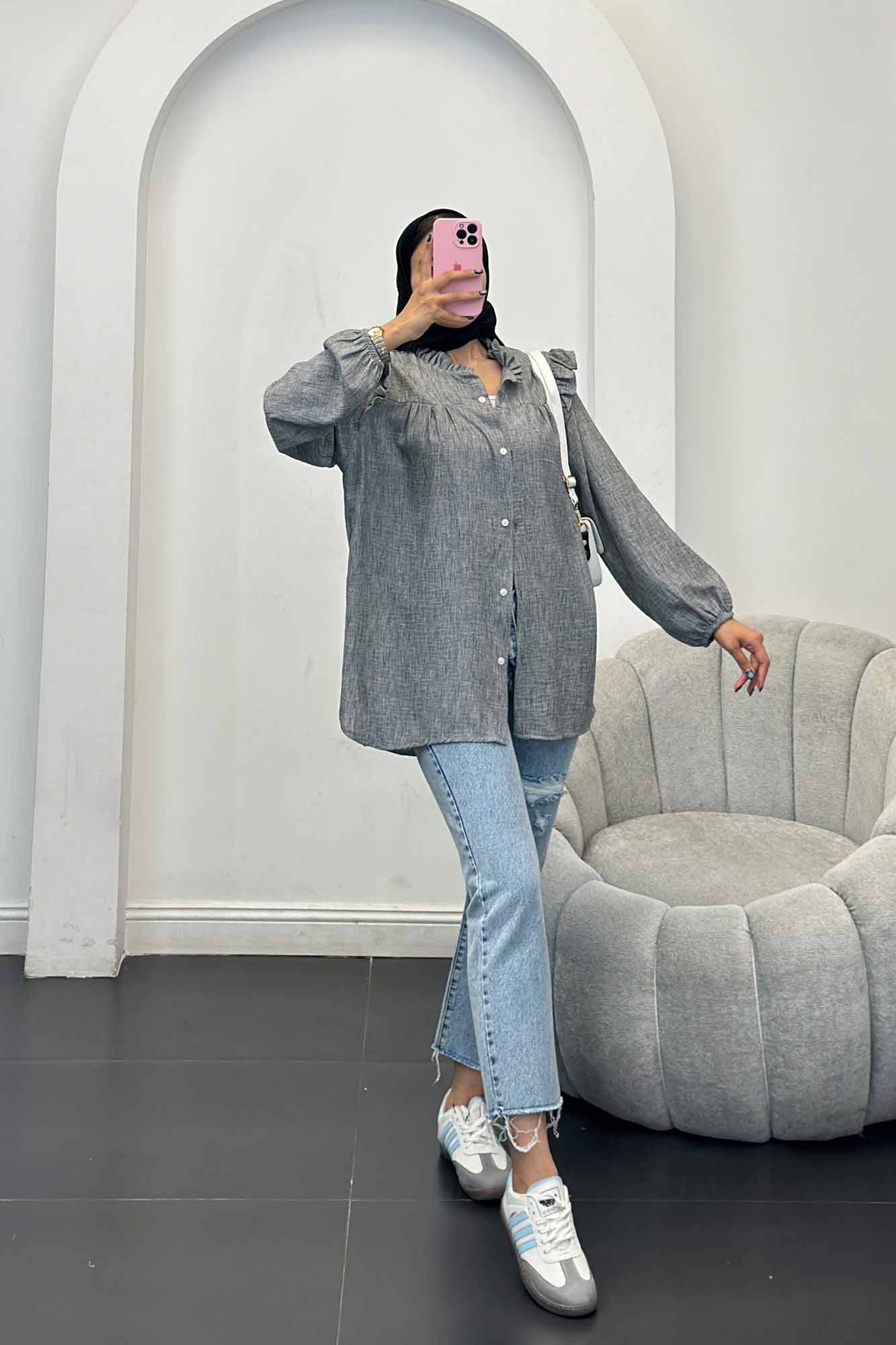 شومیز شانتون برفکی عروسکی