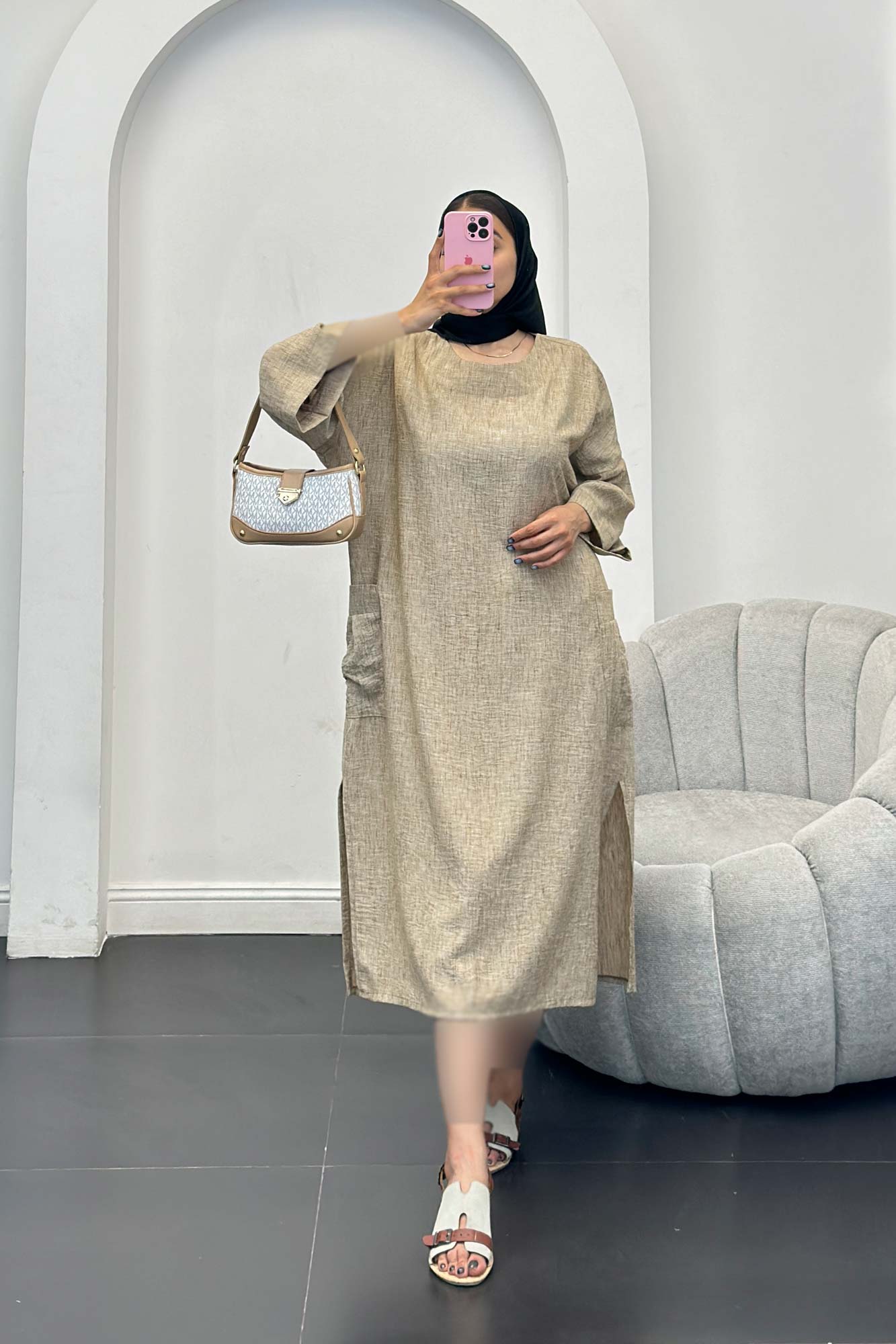 کفتان شانتون برفکی پایین چاکدار