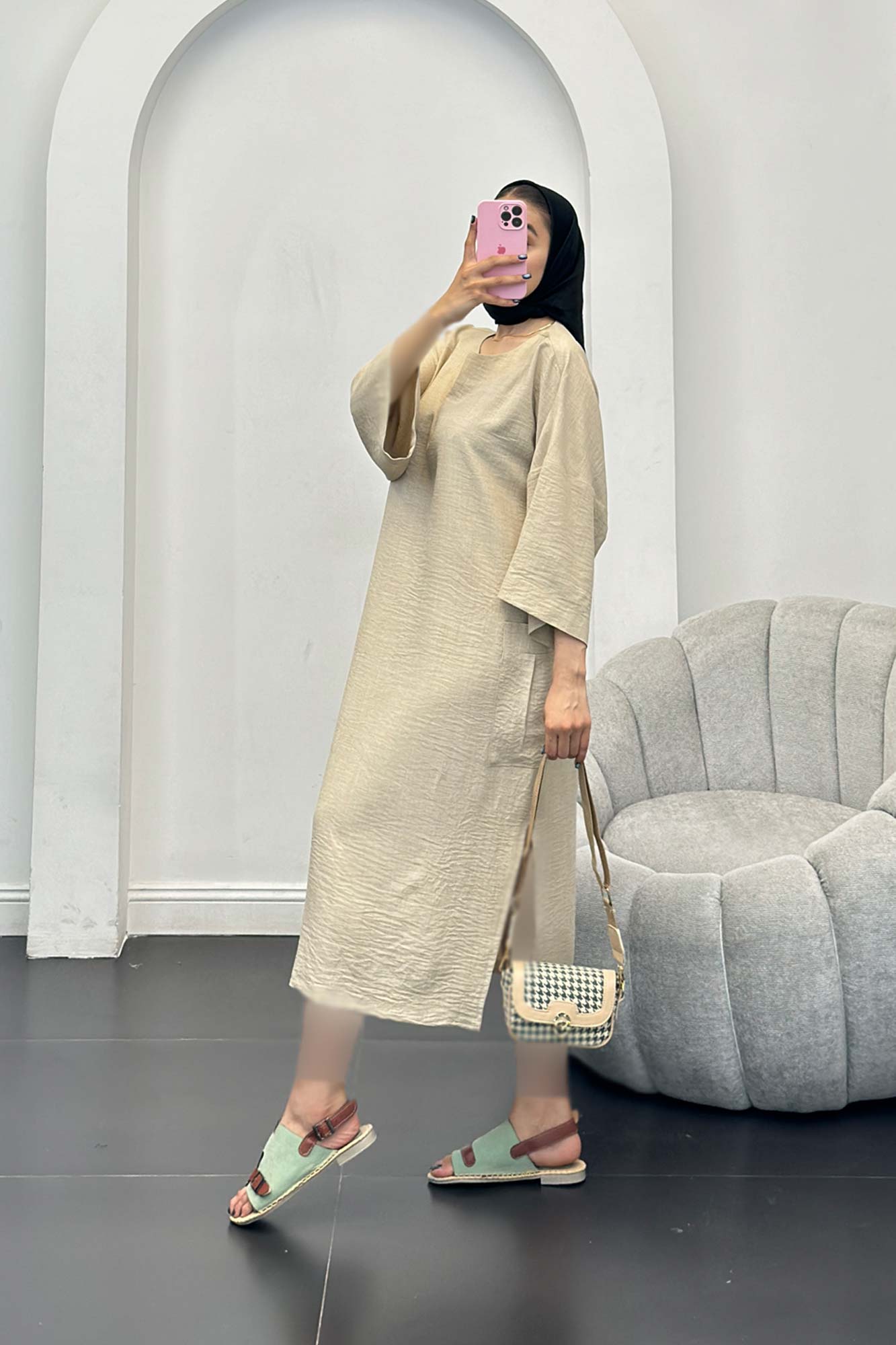 کفتان شانتون دو جیب بغل پایین چاکدار