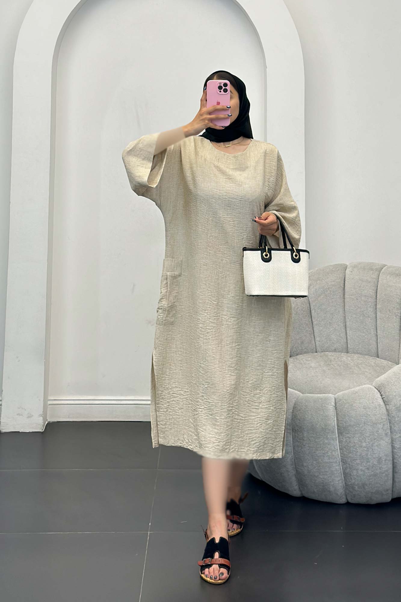 کفتان شانتون برفکی پایین چاکدار