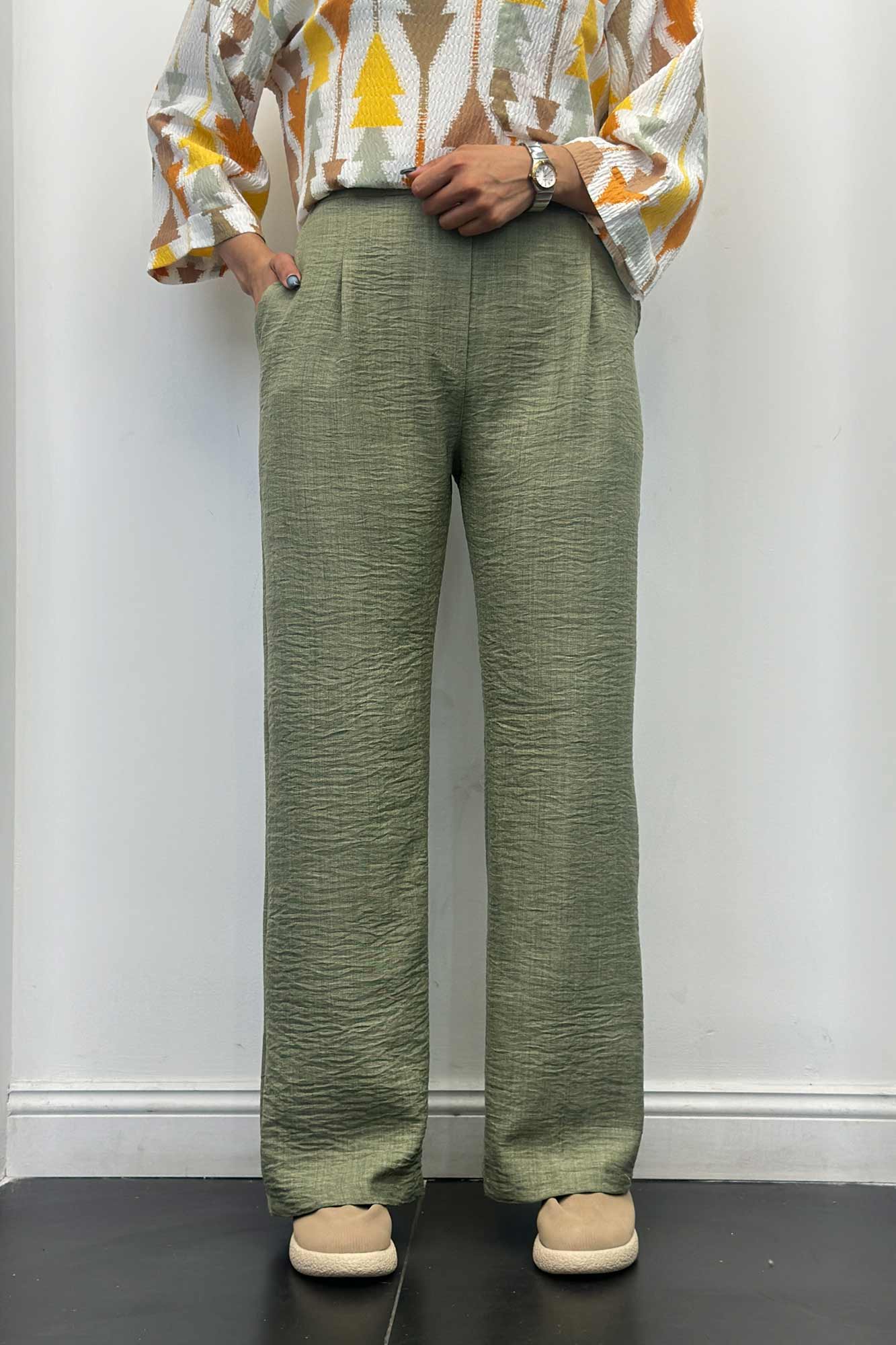 شلوار شانتون کمر کش