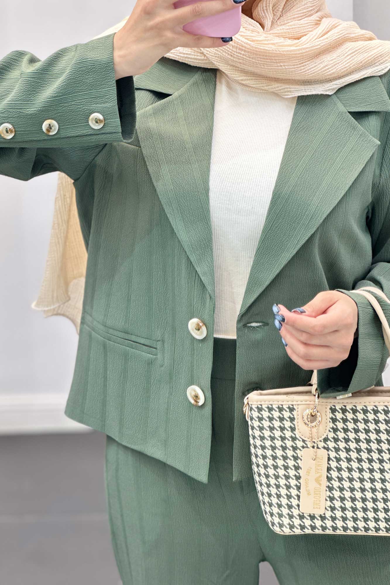 ست کت وشلوار جگوار جیب فیلتو راشا