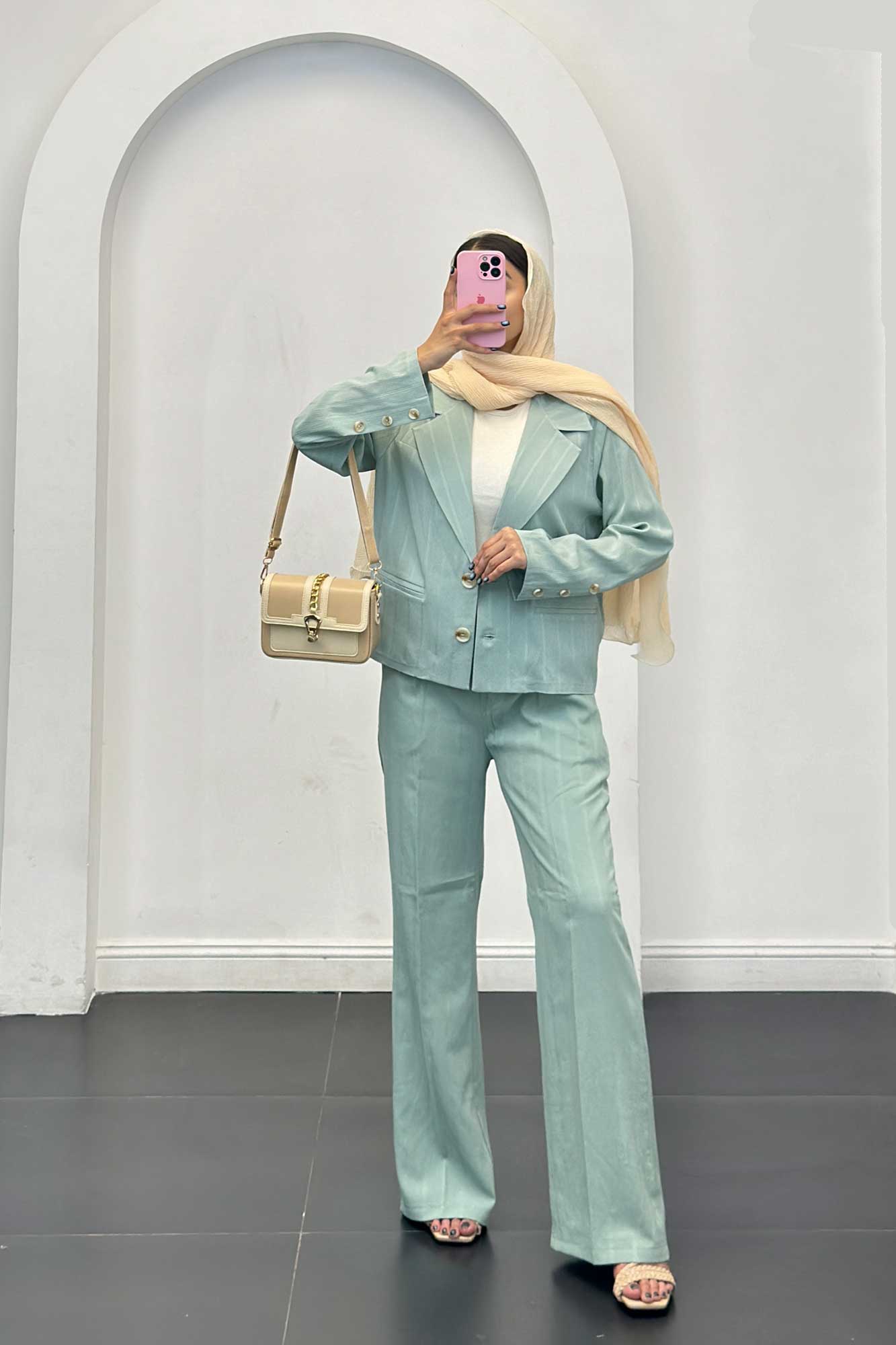 ست کت وشلوار جگوار جیب فیلتو راشا