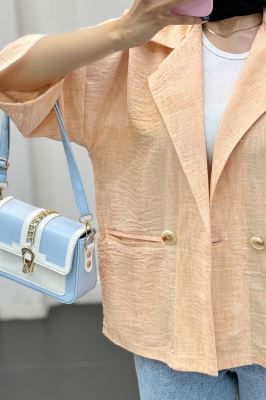 مانتو دو جیب آستین سه رب شانتون برفکی