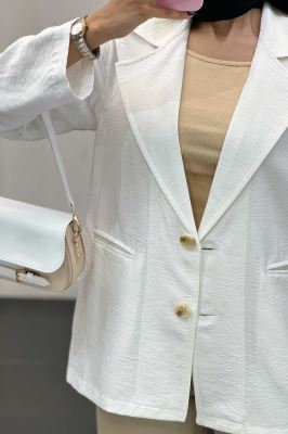 مانتو دو دکمه عمودی بابوس