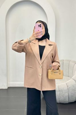 مانتو دو دکمه عمودی بابوس