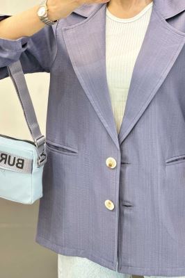 مانتو دو دکمه عمودی بابوس