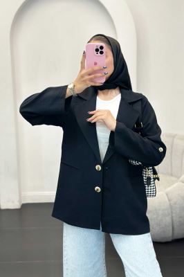 مانتو دو دکمه عمودی بابوس