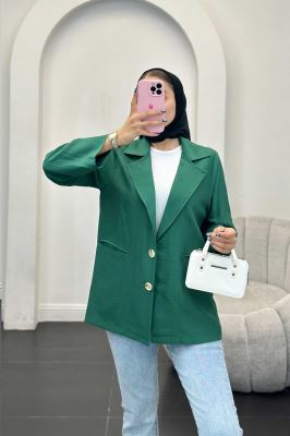 مانتو دو دکمه عمودی بابوس