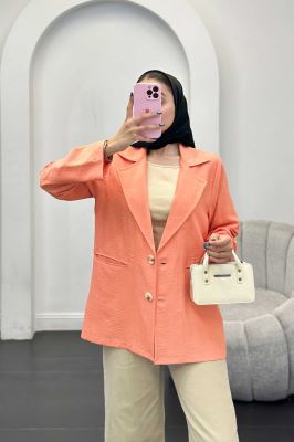 مانتو دو دکمه عمودی بابوس