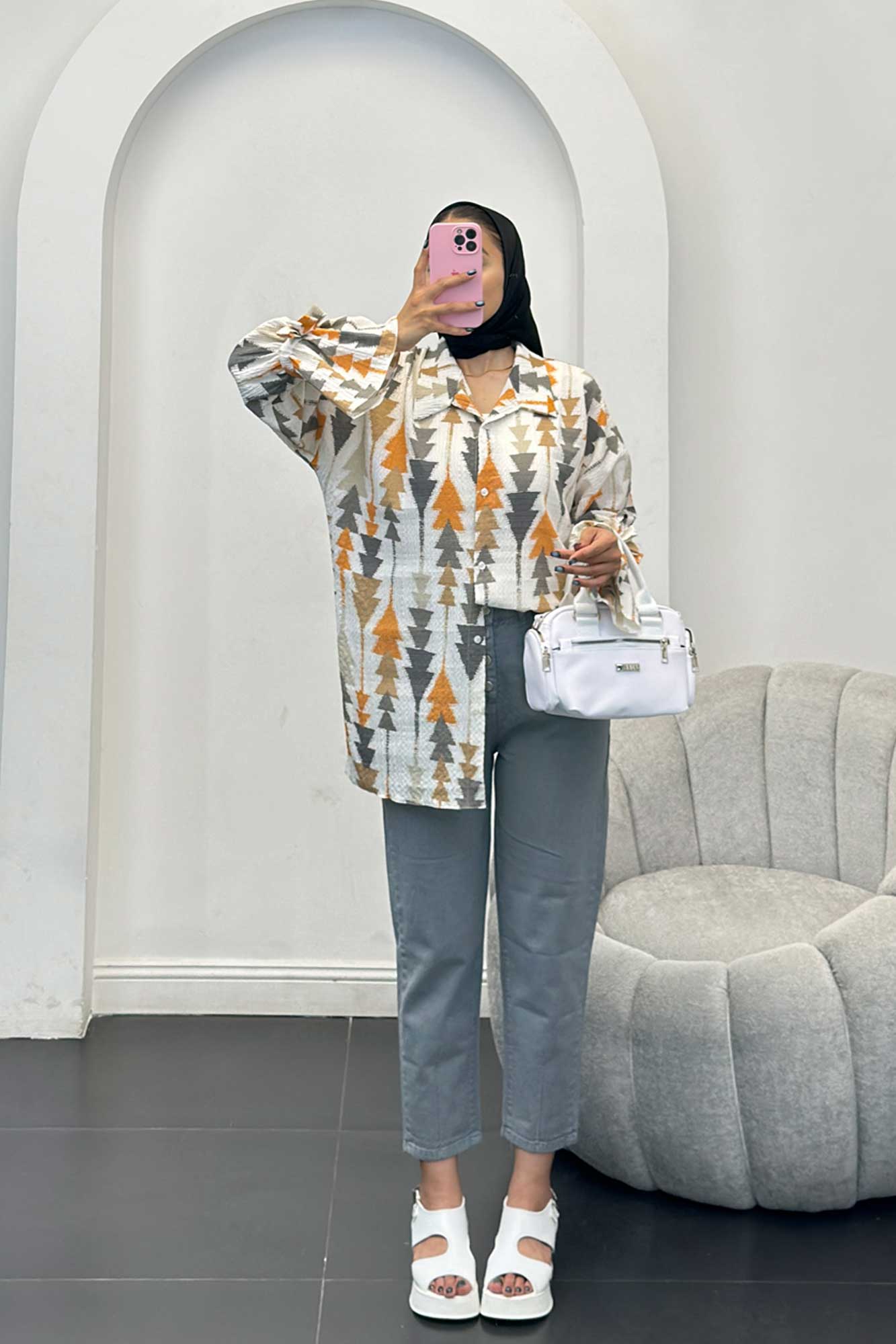 مانتو کراش جناقی آستین عروسکی