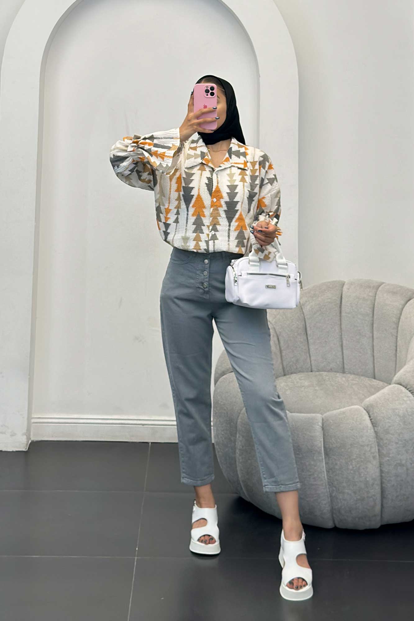 مانتو کراش جناقی آستین عروسکی