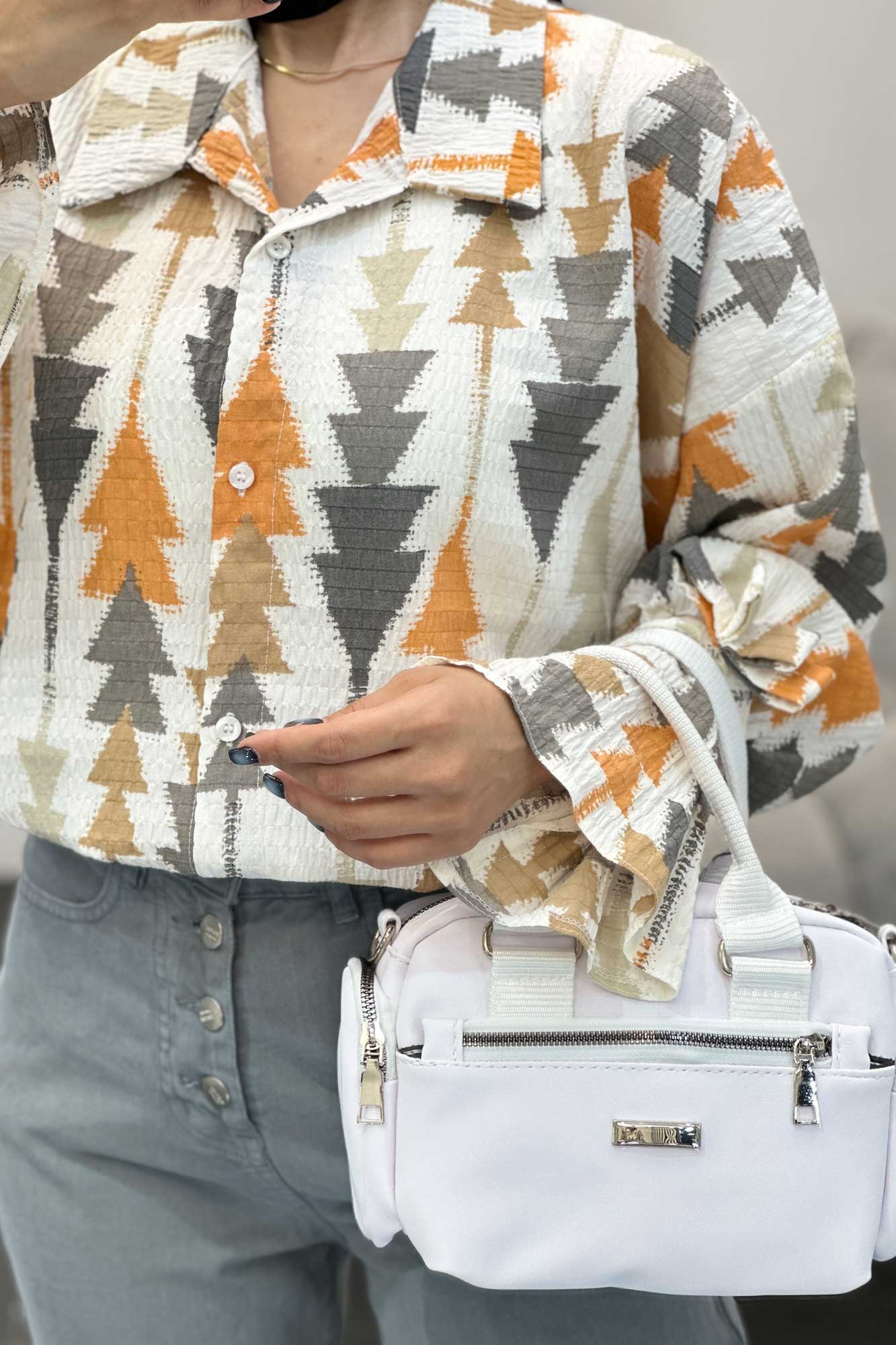 مانتو کراش جناقی آستین عروسکی