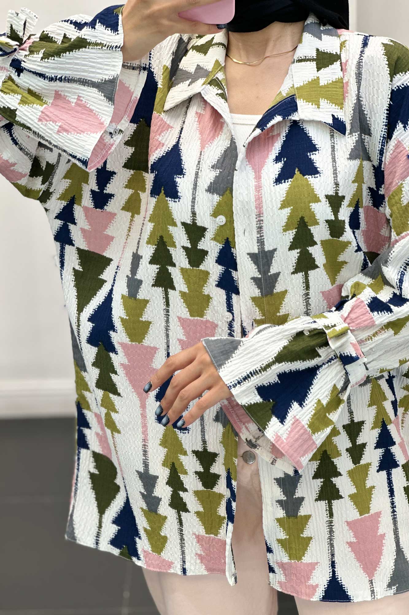 مانتو کراش جناقی آستین عروسکی