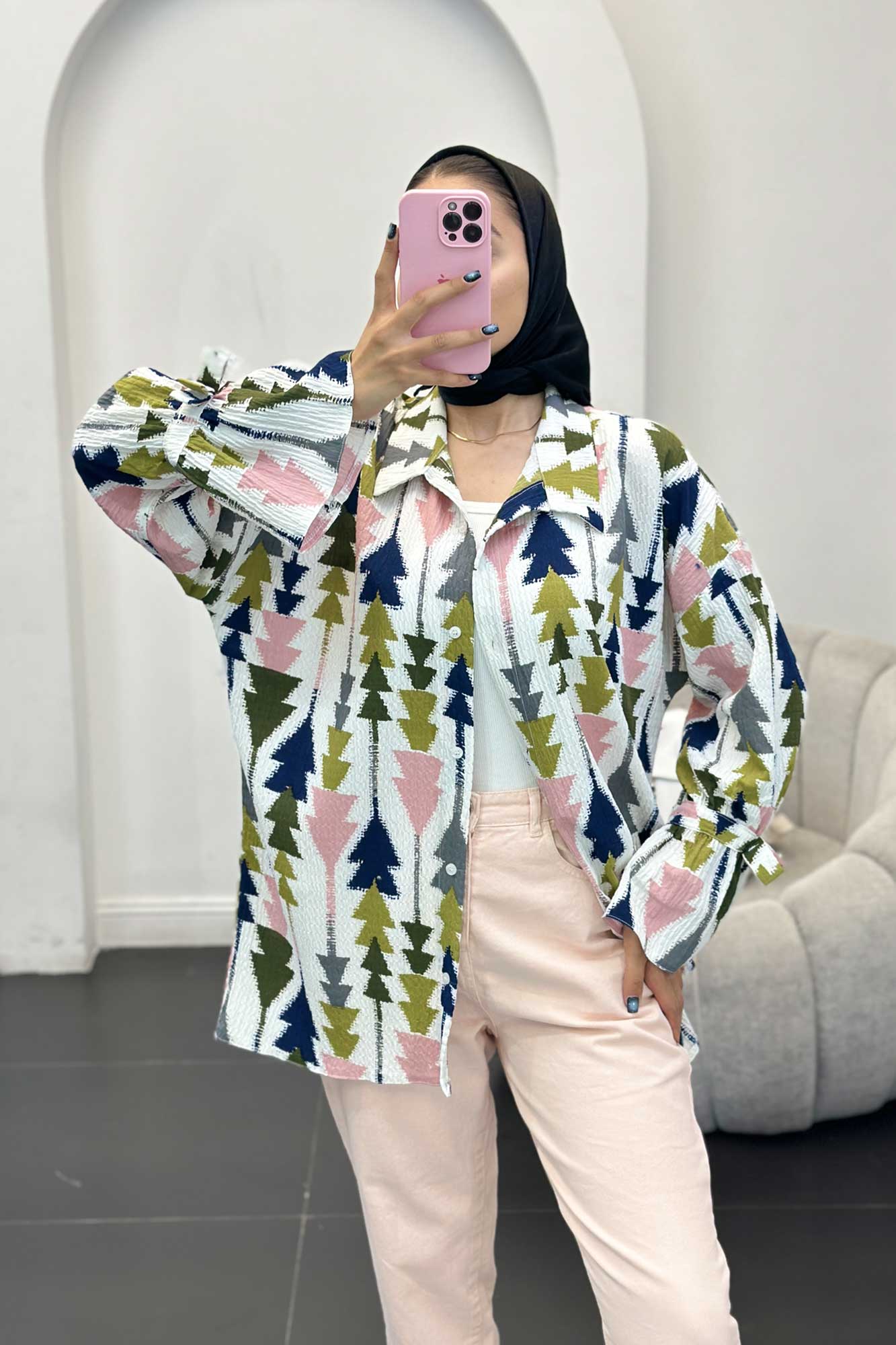 مانتو کراش جناقی آستین عروسکی