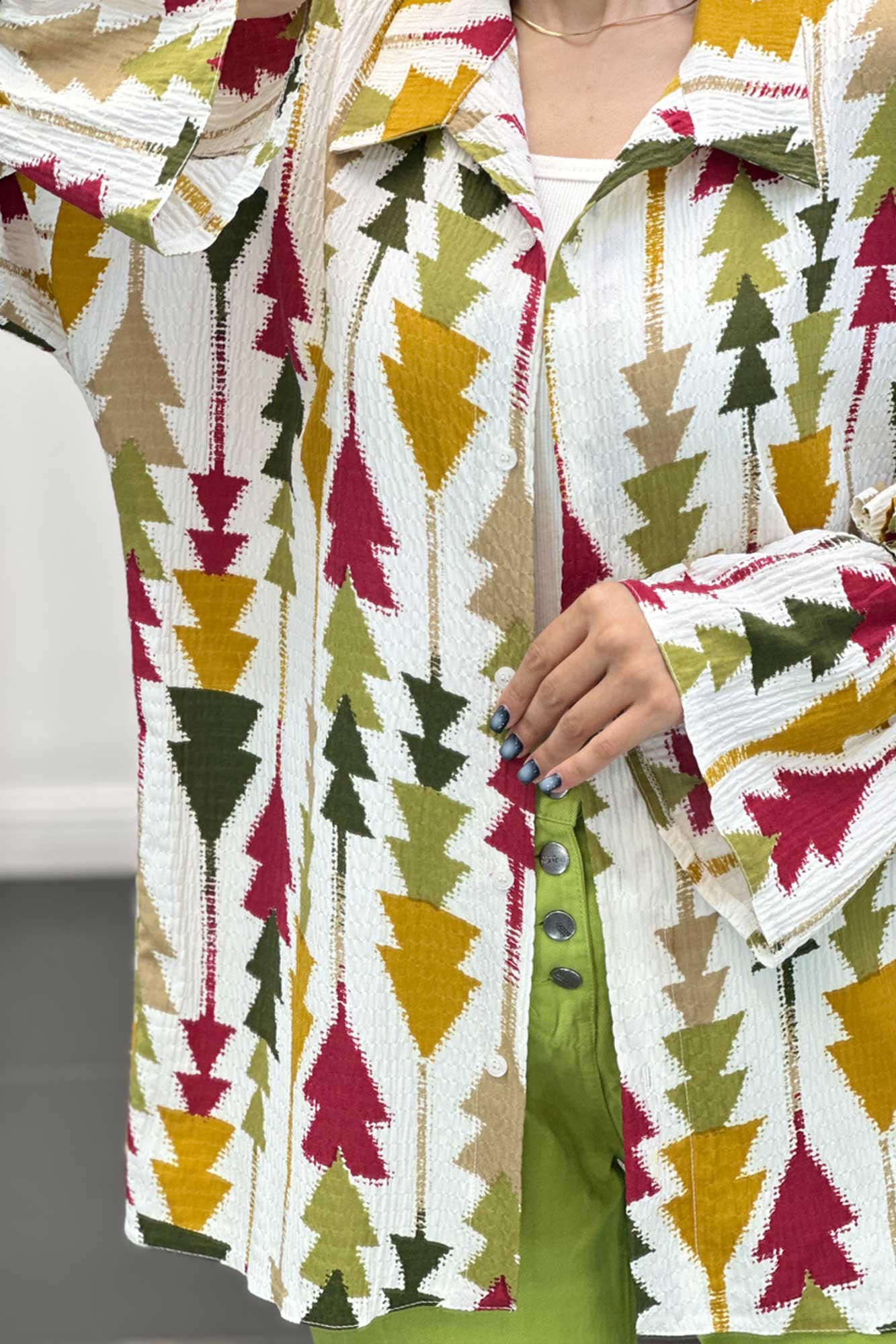 مانتو کراش جناقی آستین عروسکی