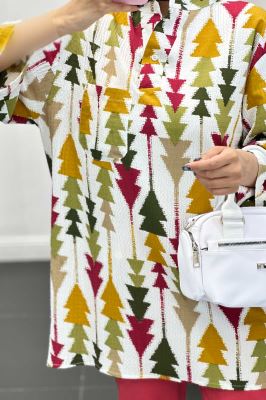 مانتو کراش جناقی یقه سه سانت تک جیب