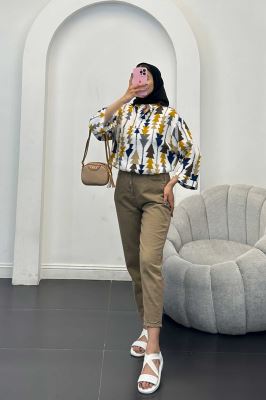 مانتو کراش جناقی یقه سه سانت تک جیب