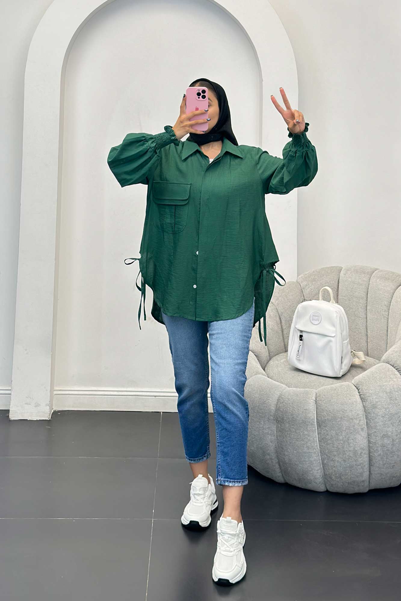 مانتو آستین شیپوری بابوس